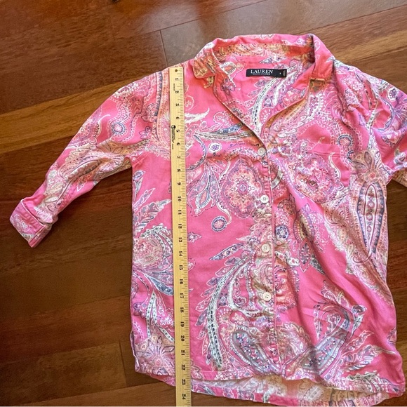 Ralph Lauren Pink Paisley Button Down Shirt - Picture 7 of 7